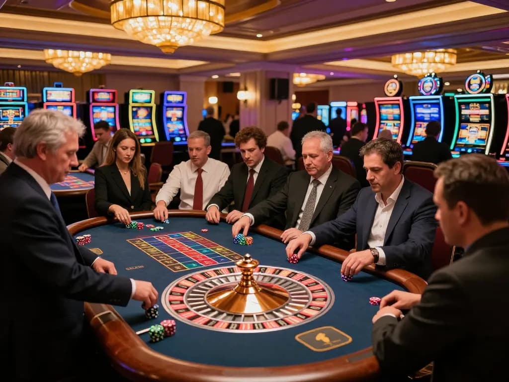 Engaged players strategizing at the roulette table in Man 88 casino showcasing thrilling gameplay.