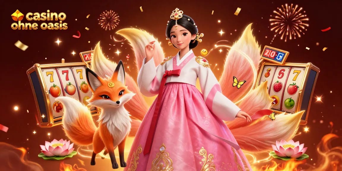 Win big at casino ohne oasis with vibrant slot reels, golden symbols, and enchanting characters.