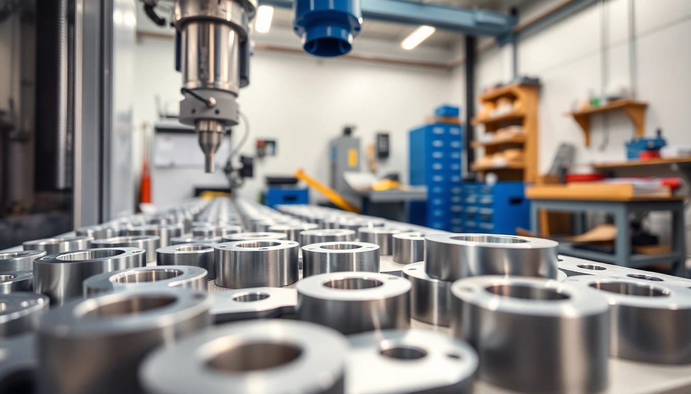 Fertigung von cnc frästeile in einer modernen Werkstatt, die Präzision und Detailtreue zeigt.