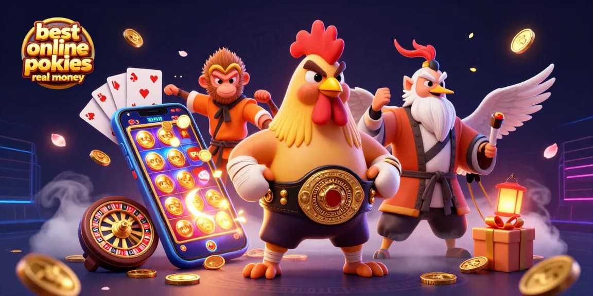 Experience thrilling gaming action with the best online pokies real money featuring dynamic characters and vibrant casino elements.