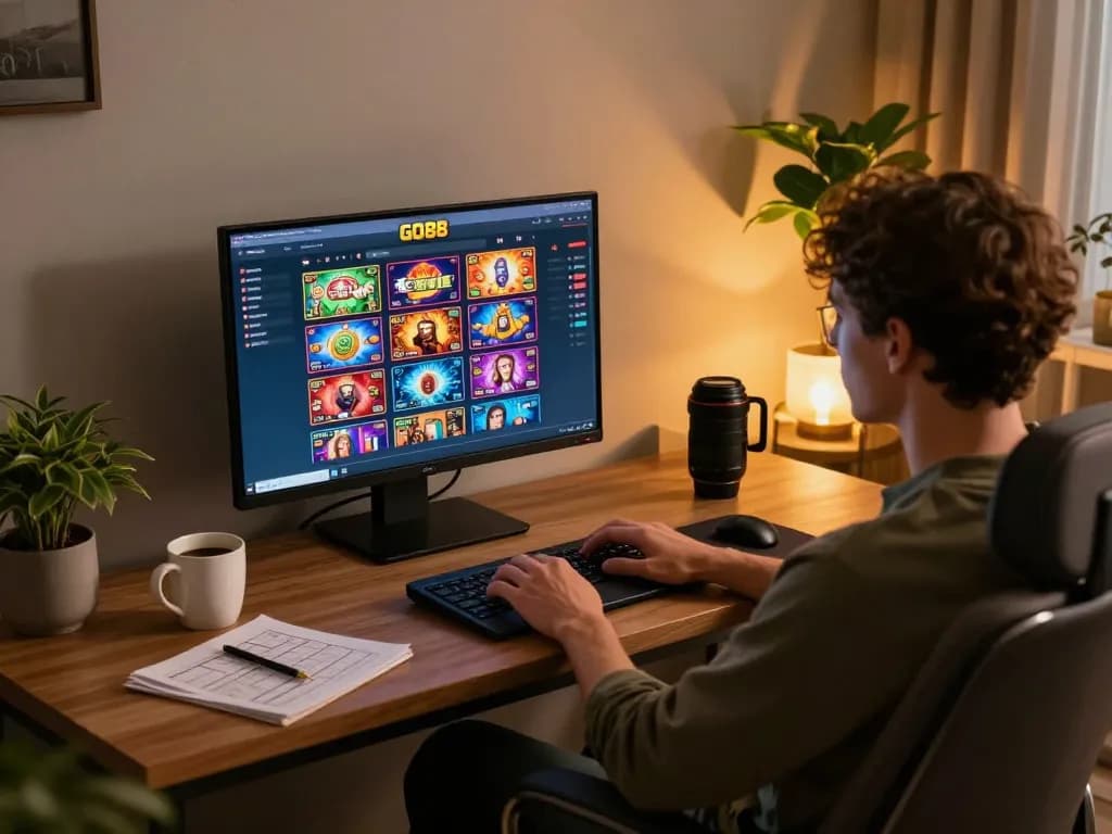 Engaging gameplay experience on the GO88 online casino platform at home.