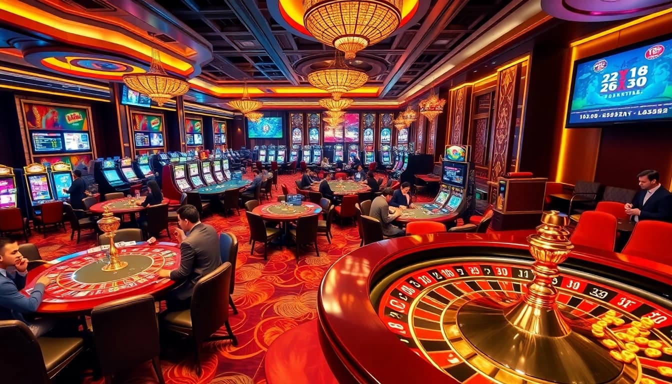 Experience the excitement of xin88 with vibrant casino tables, thrilling games, and professional dealers.