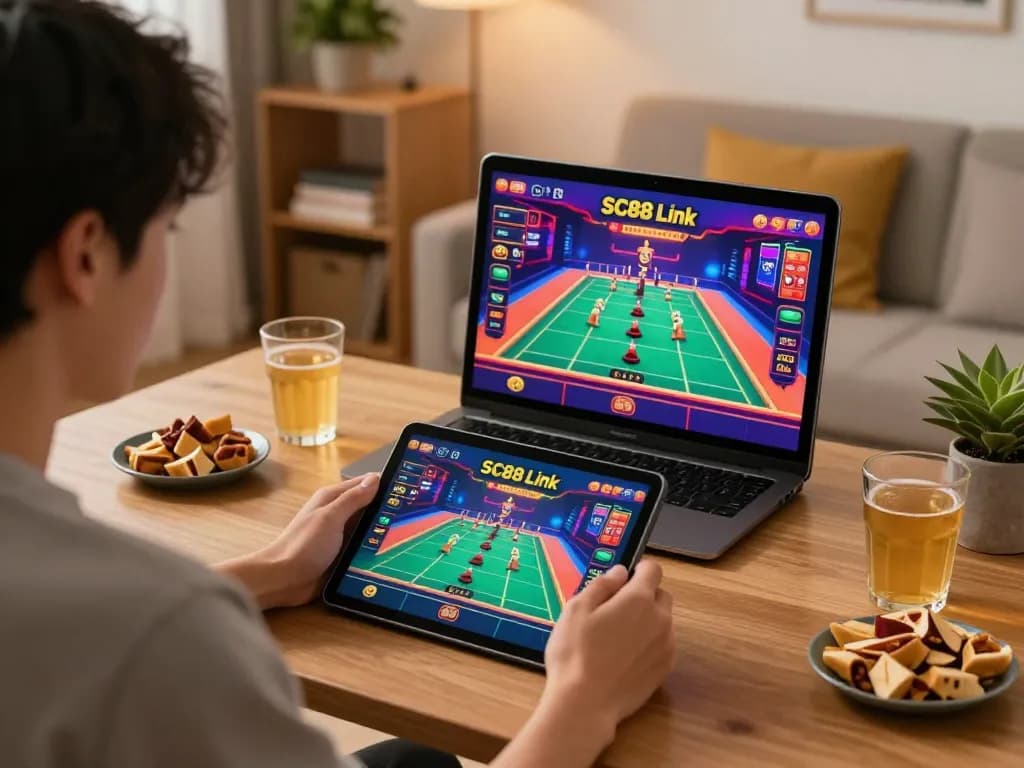 Playing exciting games on SC88 Link interface, enjoying immersive online gambling experience
