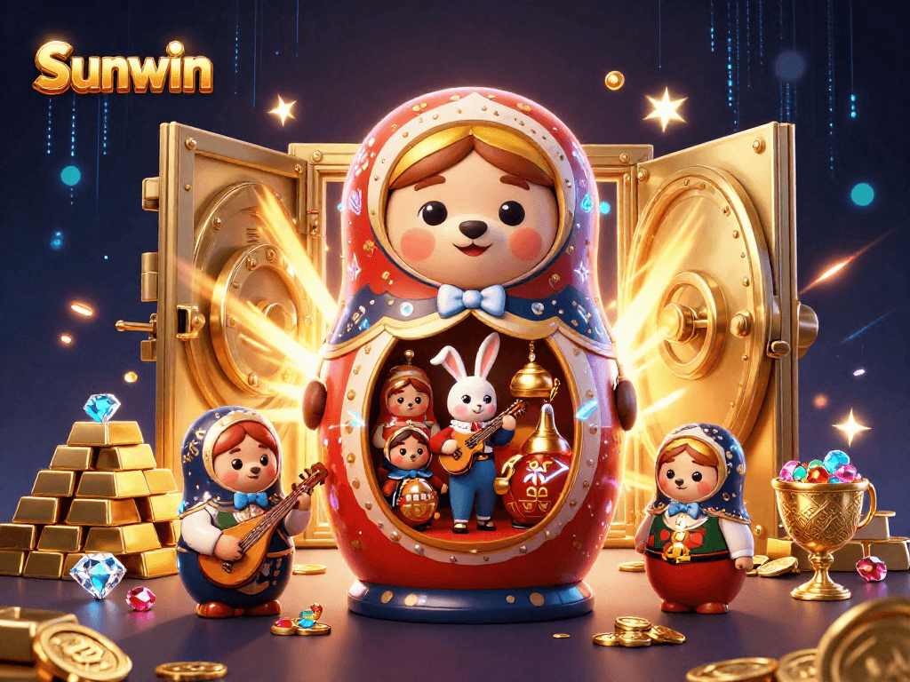 Experience top-tier gaming action at Sunwin with vibrant casino elements and charming characters.
