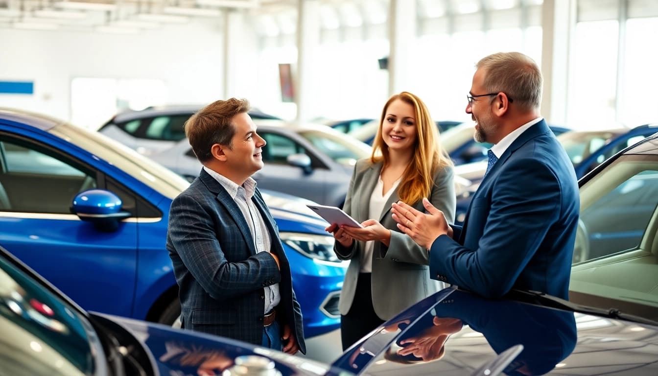 Auto kaufen mit einem freundlichen Berater im modernen Autohaus.