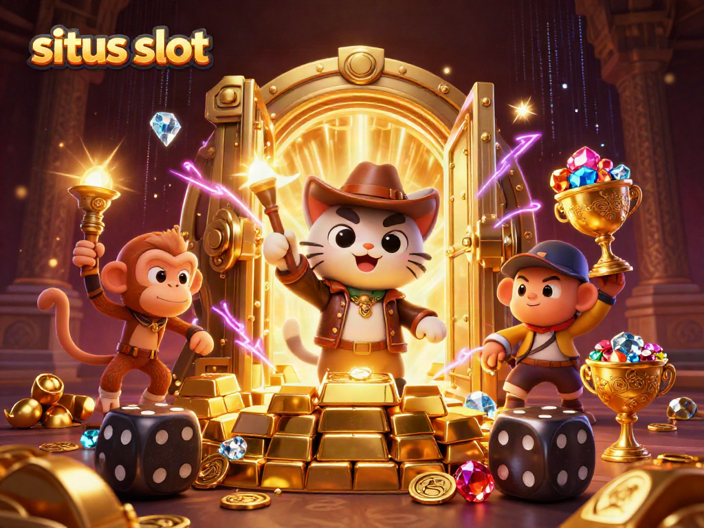 Experience thrilling moments at the situs slot with jackpots and treasure in this captivating scene.