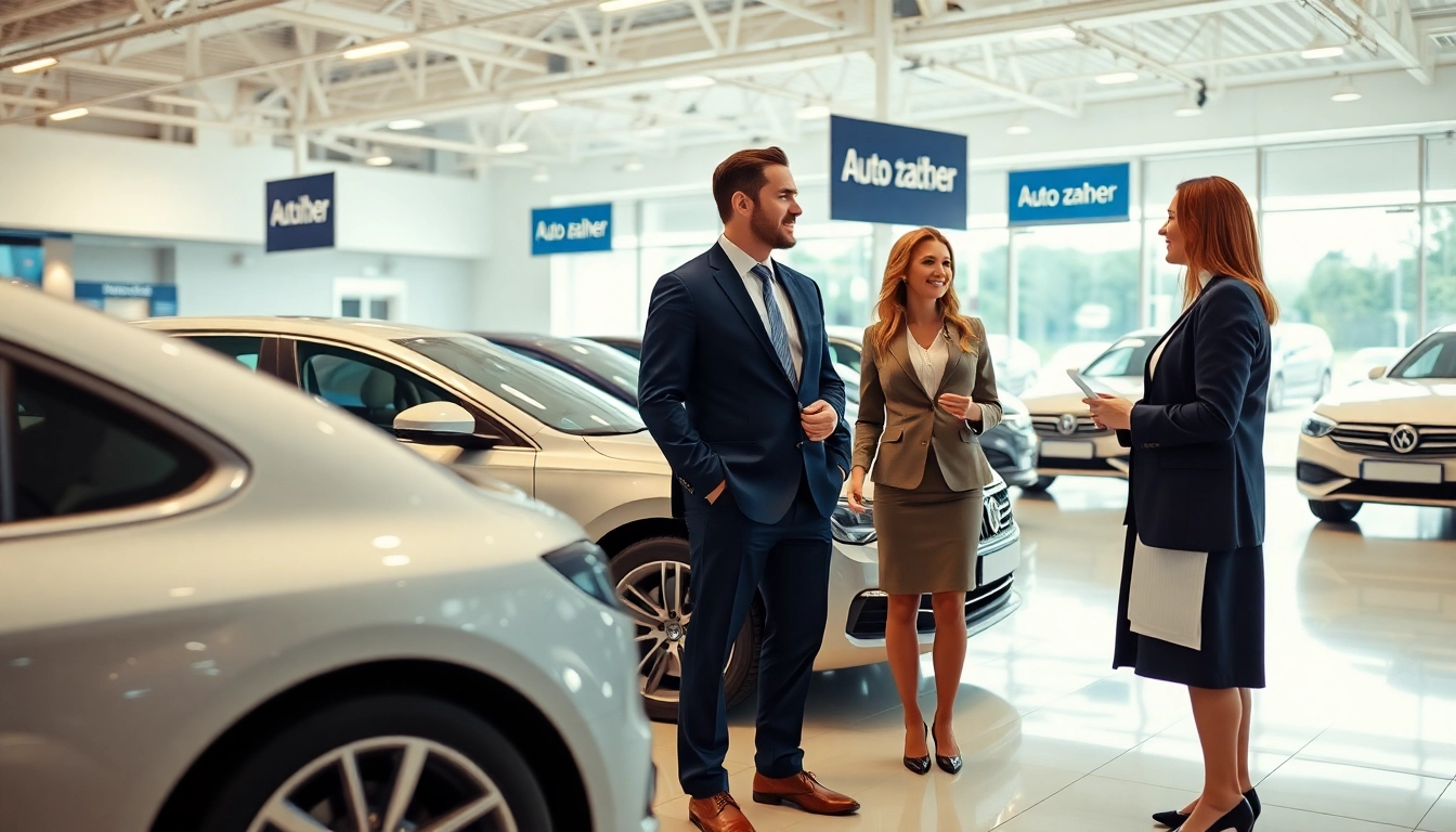 Auto kaufen in einem modernen Autohaus mit freundlicher Beratung.