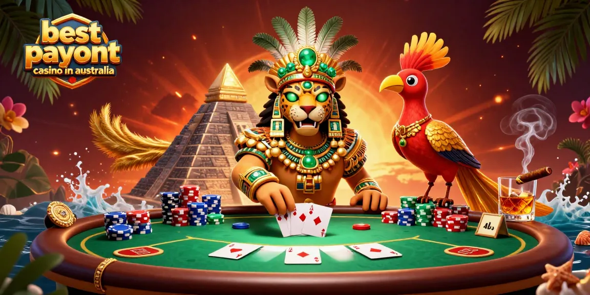 Experience the thrill at the best payout casino in australia with winning poker hands and vibrant visual elements.
