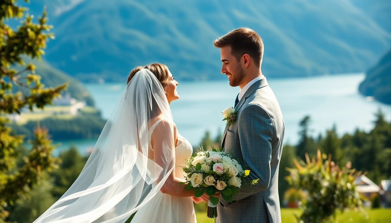 Hochzeitsfotograf Schliersee bei einer romantischen Trauung im Freien.