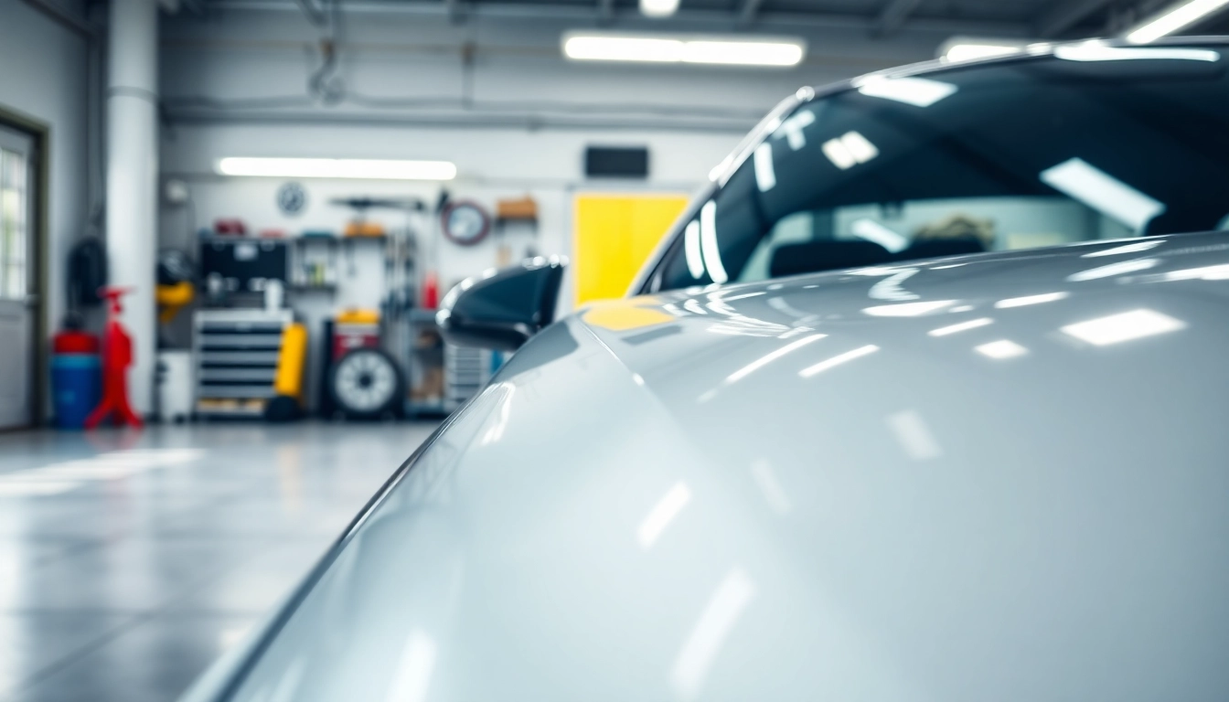 Fahrzeugaufbereitung mit hochwertiger Politur in einer professionellen Werkstatt