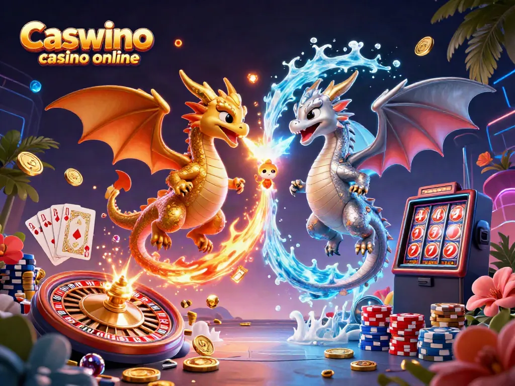 Experience the excitement of Caswino casino online with dynamic dragons and vibrant game elements