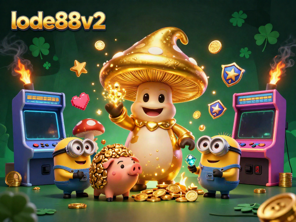 Engage in winning strategies at lode88v2 with vibrant casino-themed characters and elements.