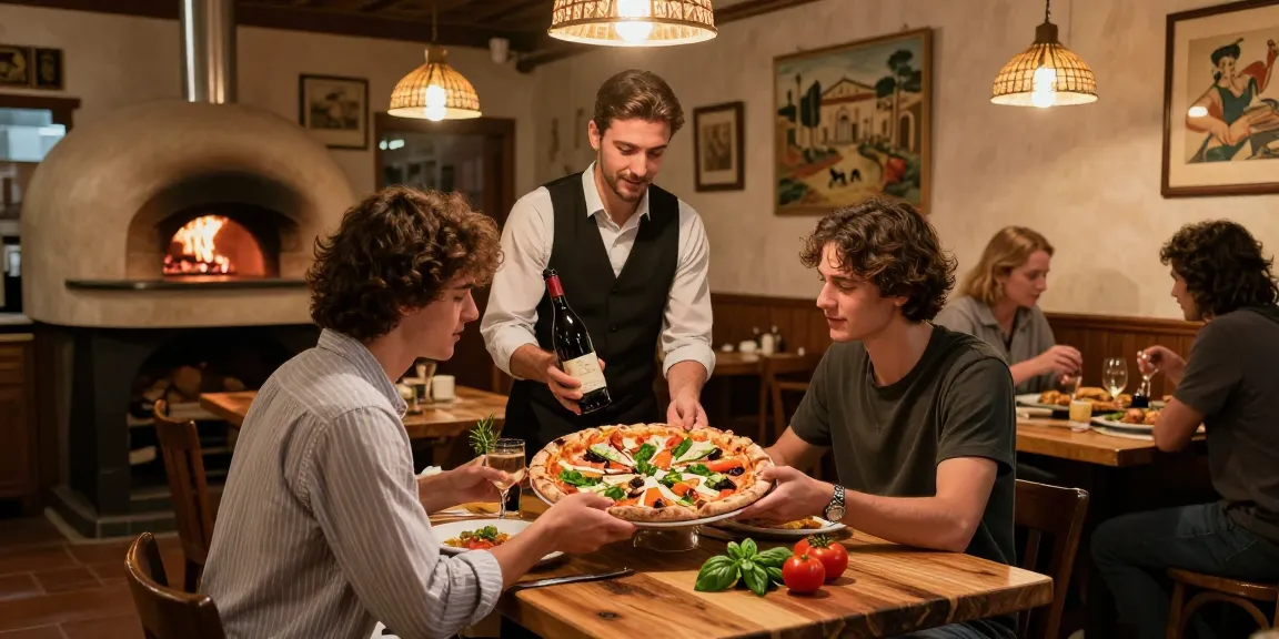 Enjoying pg soft pizza at an inviting Italian pizzeria with warm ambiance.