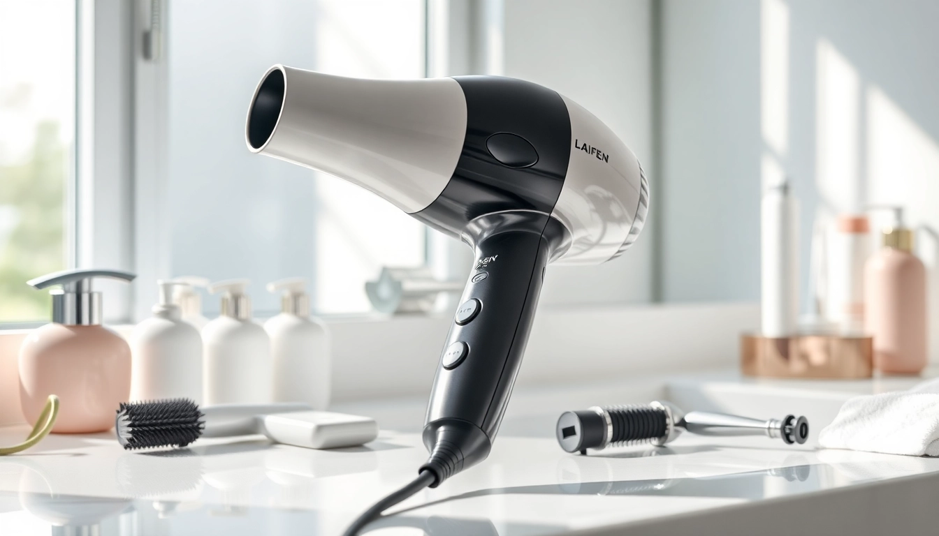 Laifen föhn auf modernem Tisch, ideal zum Stylen und Trocknen der Haare.