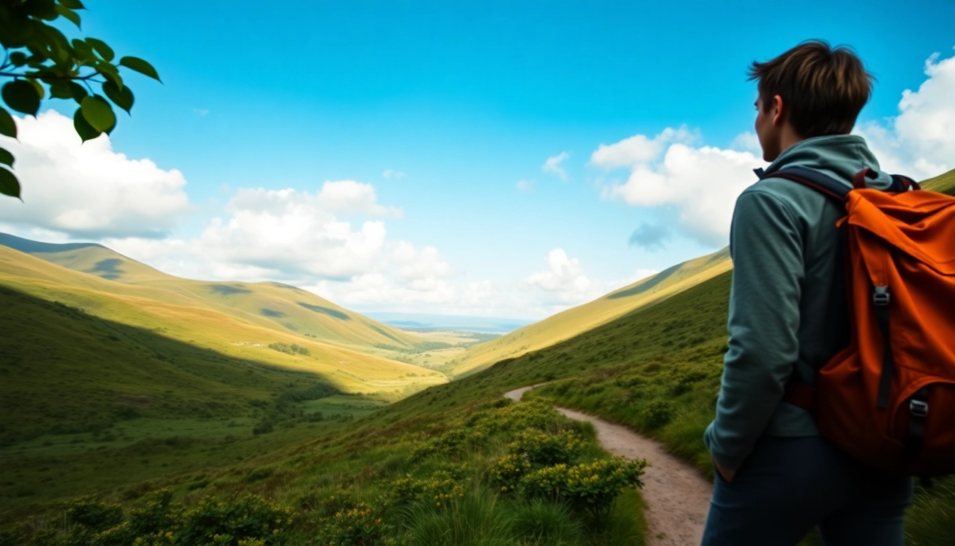 Wandern Irland erleben: Ein Wanderer genießt die atemberaubende Landschaft beim Wanderurlaub Irland.