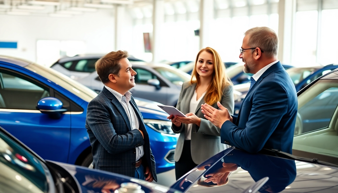Auto kaufen mit einem freundlichen Berater im modernen Autohaus.