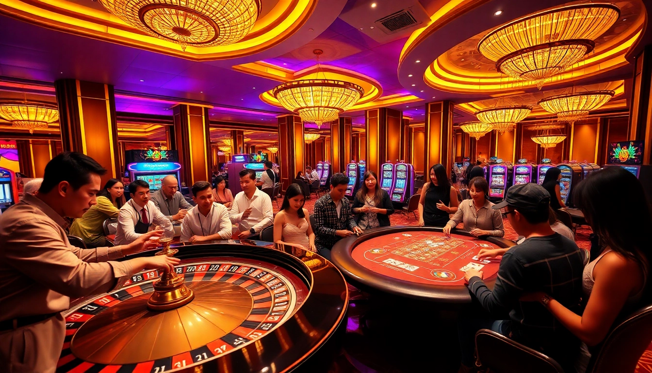 Experience the thrill of high-stakes poker and roulette at gamebaidoithuong casino tables.