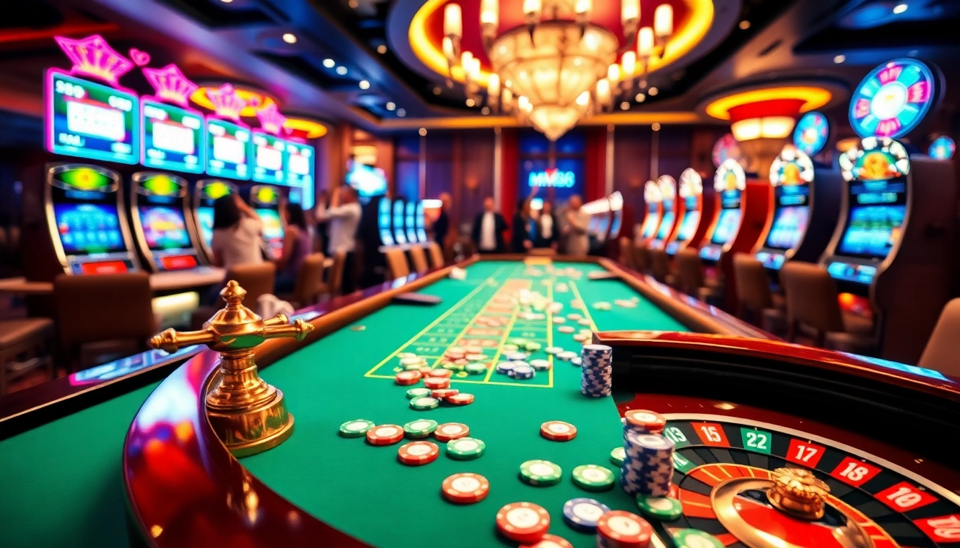 Witness MM88 players enjoying an exciting online gambling experience at vibrant casino tables.