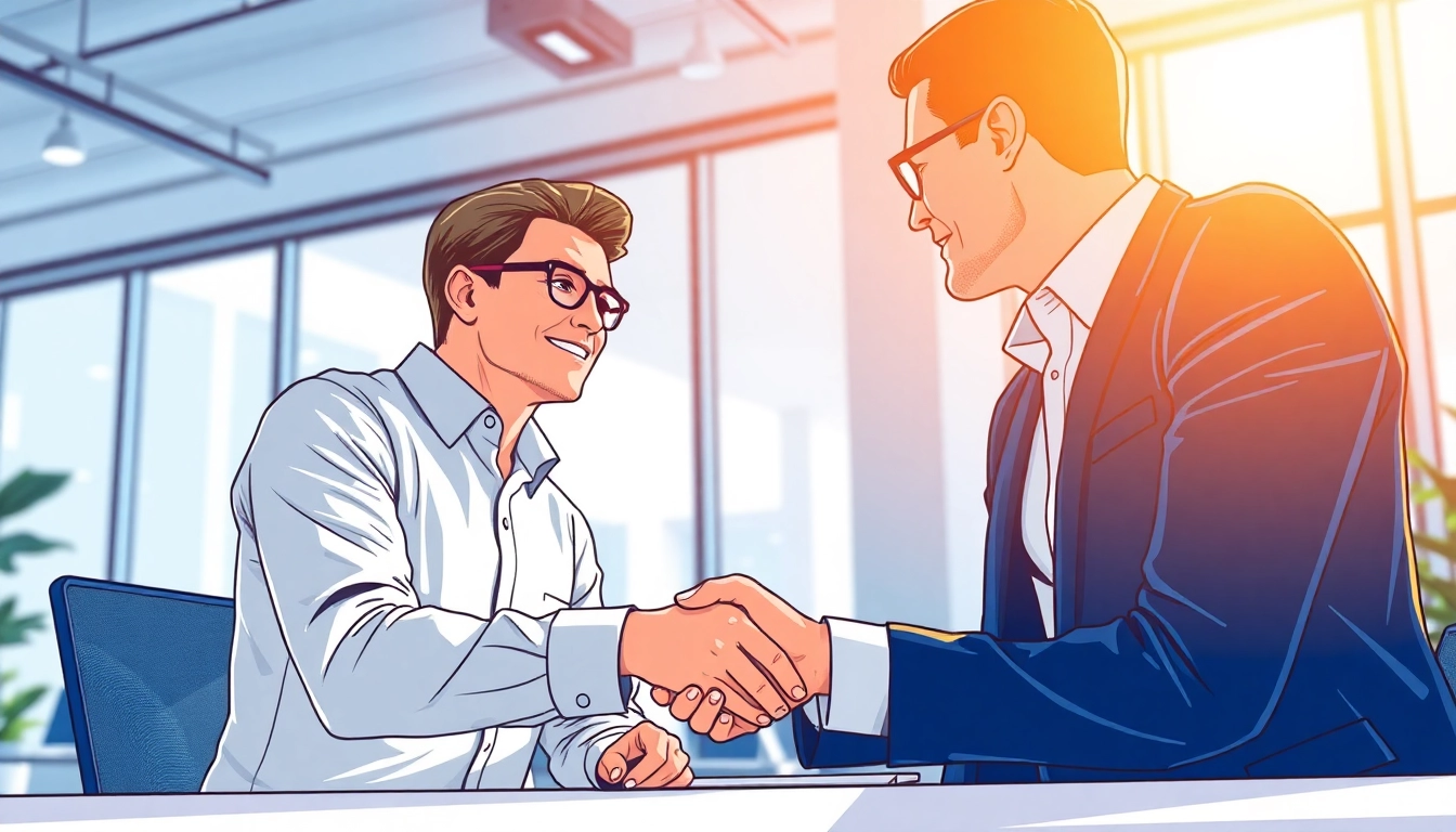 Headhunter IT engages in a professional discussion, projecting a collaborative atmosphere.