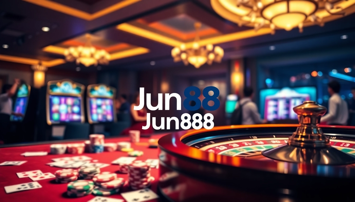 Experience the excitement of gambling at Jun88's luxurious online casino with vibrant games.