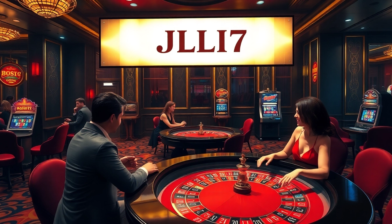 Experience thrilling gaming moments at JILI7 casino with vibrant roulette and slot machines.