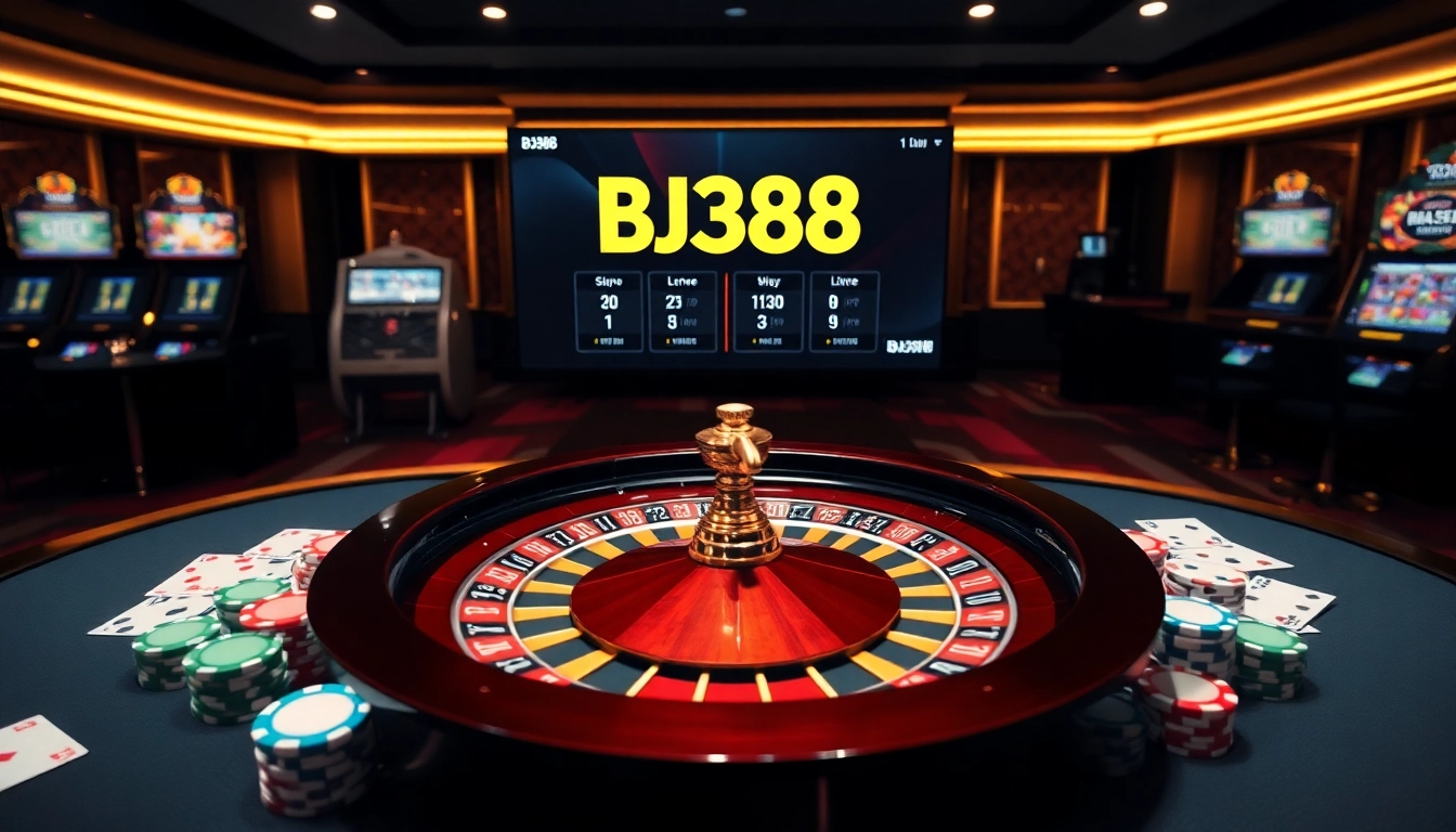 Experience thrilling bets and professional gaming at BJ388 with luxurious casino visuals.