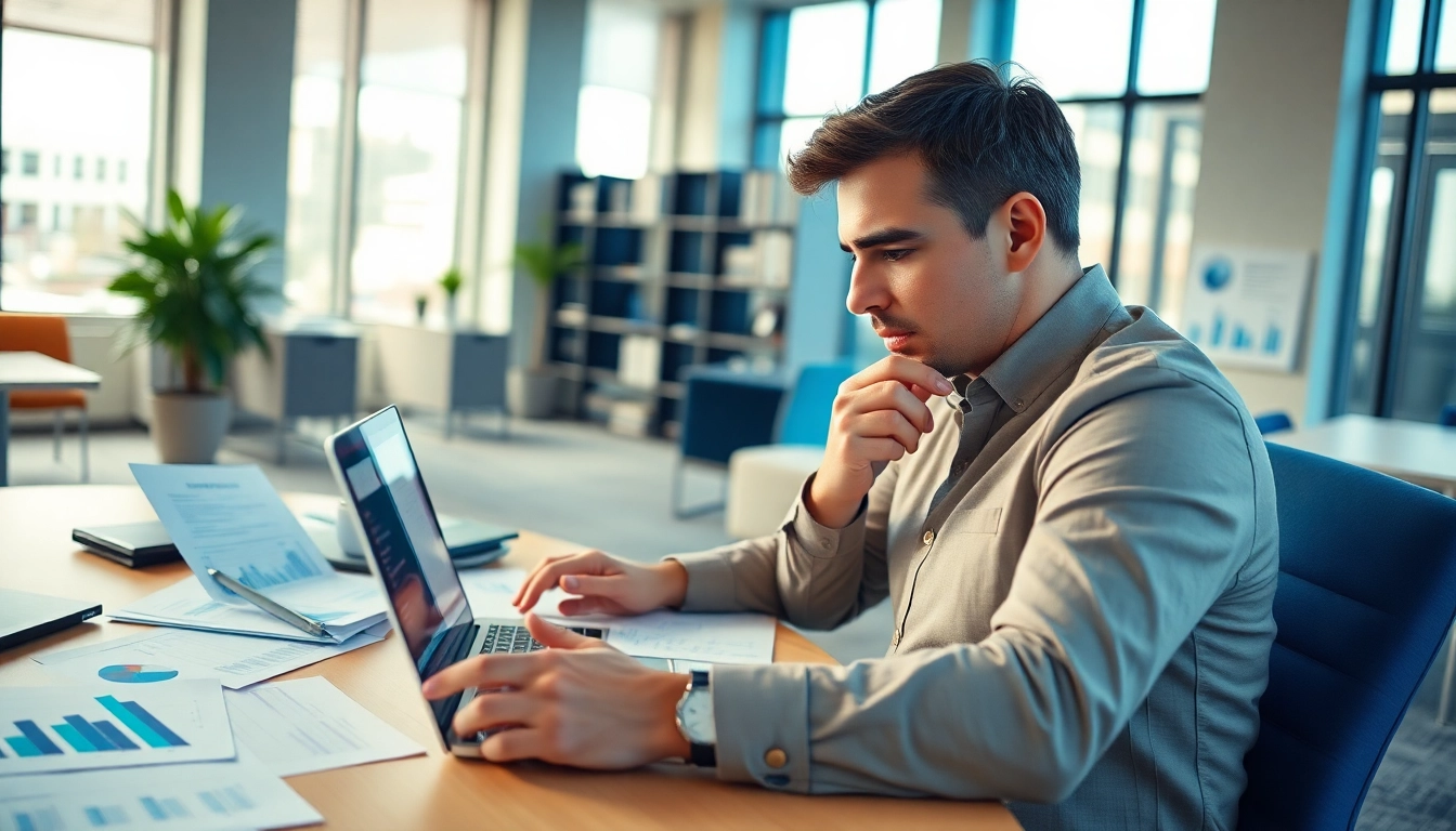 Headhunter Schweiz analysiert Lebensläufe in einem modernen Büro.